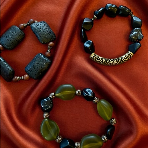 3 Piece Bundle, Boho Artisan Handmade Artisan Bracelets - Picture 2 of 7